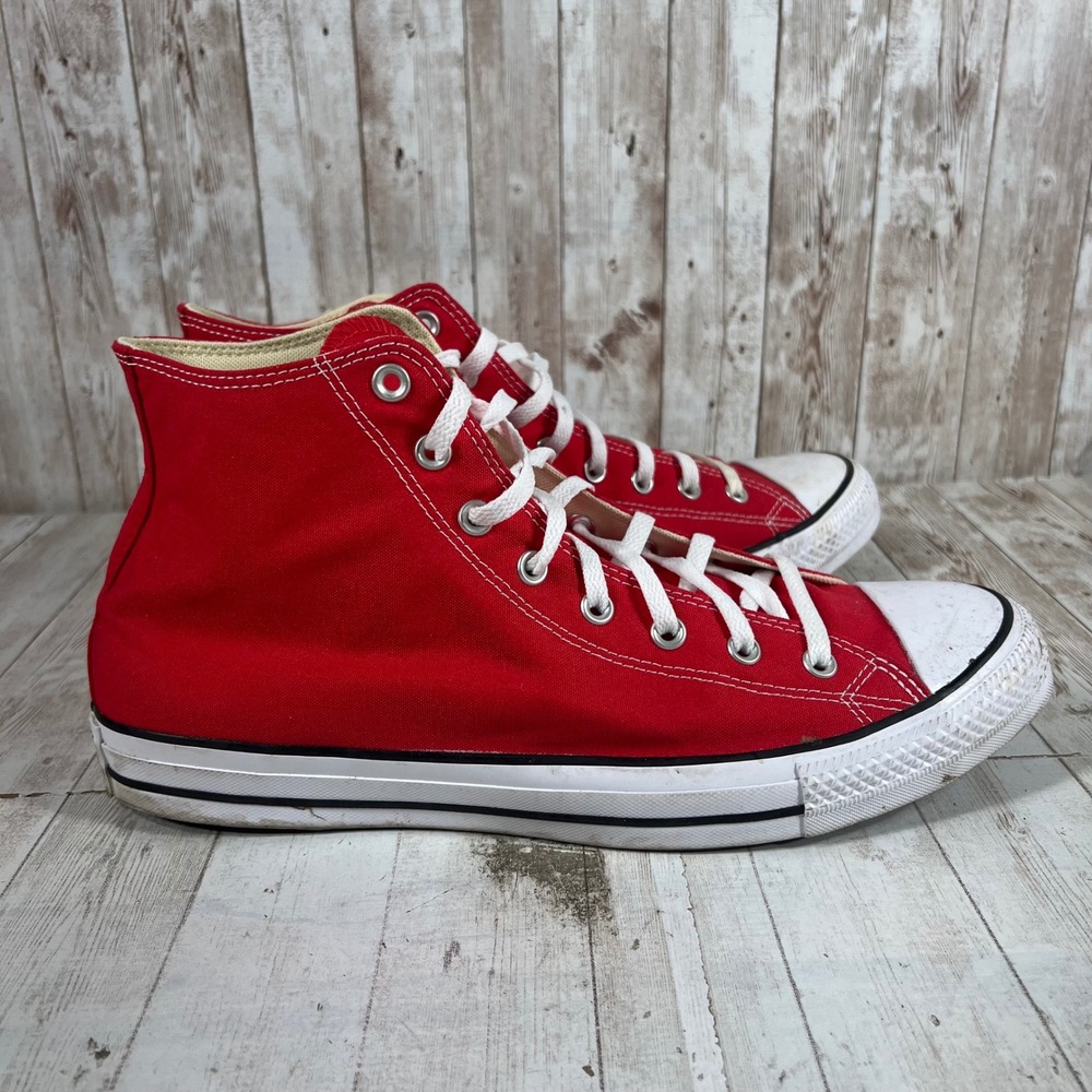 Converse Chuck Taylor All Star High Top Red Canvas Sneakers M9621 Mens 14